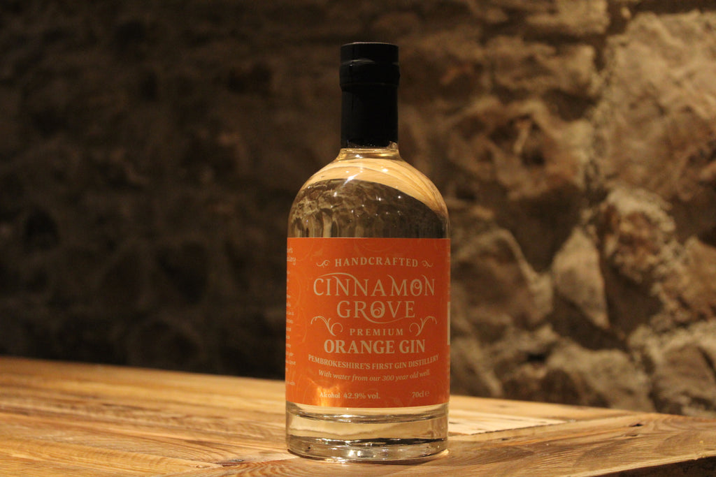 A bottle of our premium, handcrafted Pembrokeshire Orange Gin